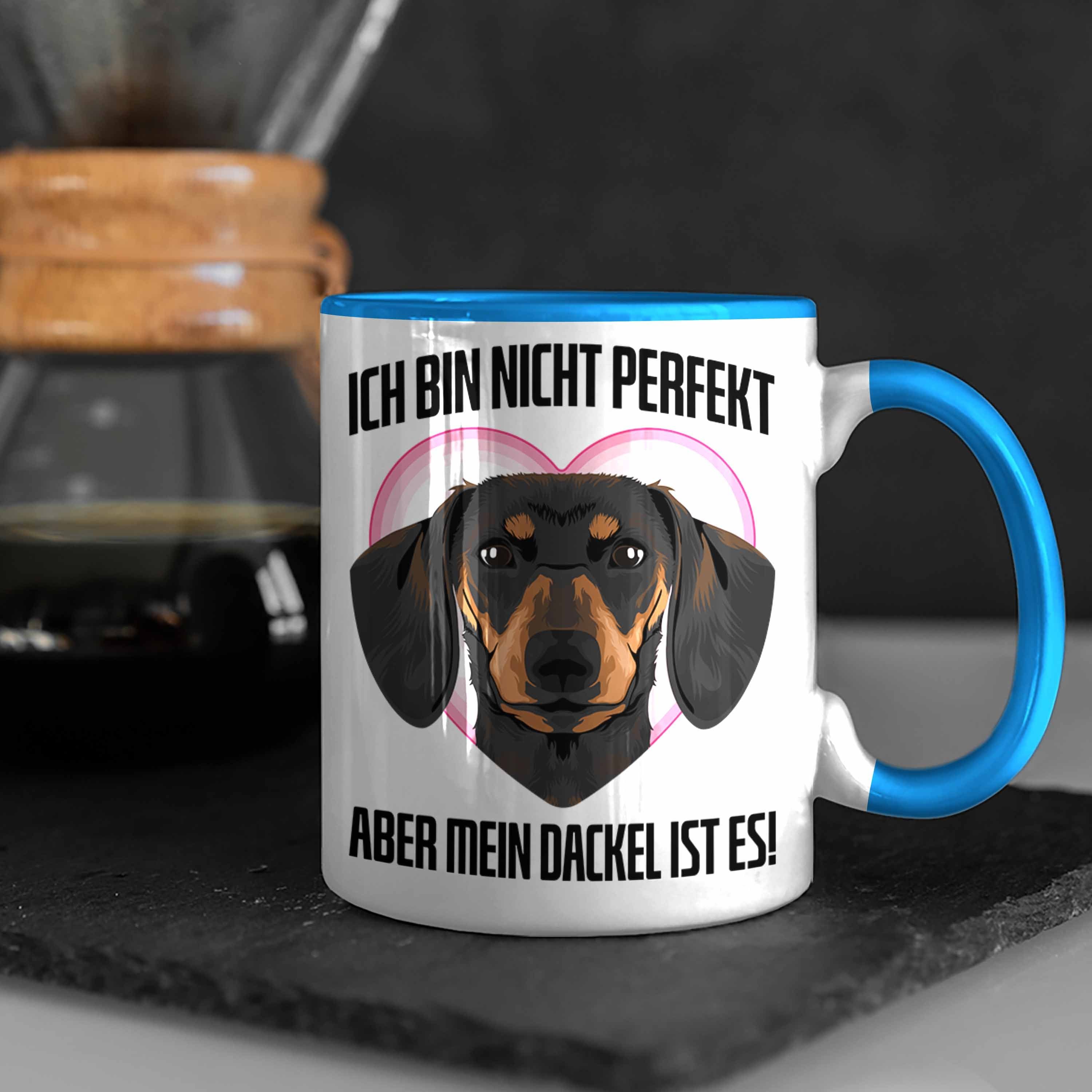 Blau Nicht Lustig Pe Trendation Tasse Dackel Bin Ich Geschenke Rauhaardackel Tasse Dachshund