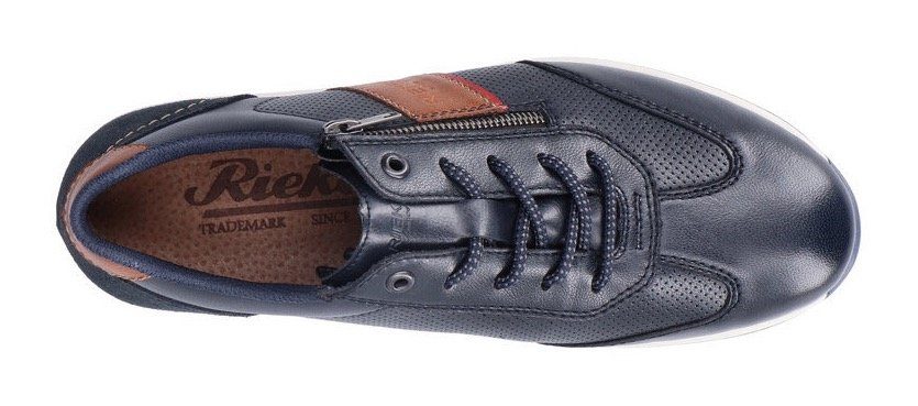 Rieker Sneaker mit Reißverschluss, Freizeitschuh, Halbschuh, Schnürschuh