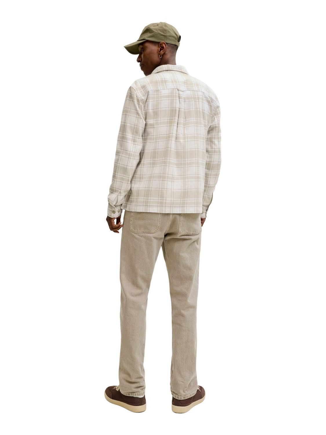 Jack & Jones Langarmhemd JPRBLURAYLE LINEN BL.CHECK LS (1-tlg)