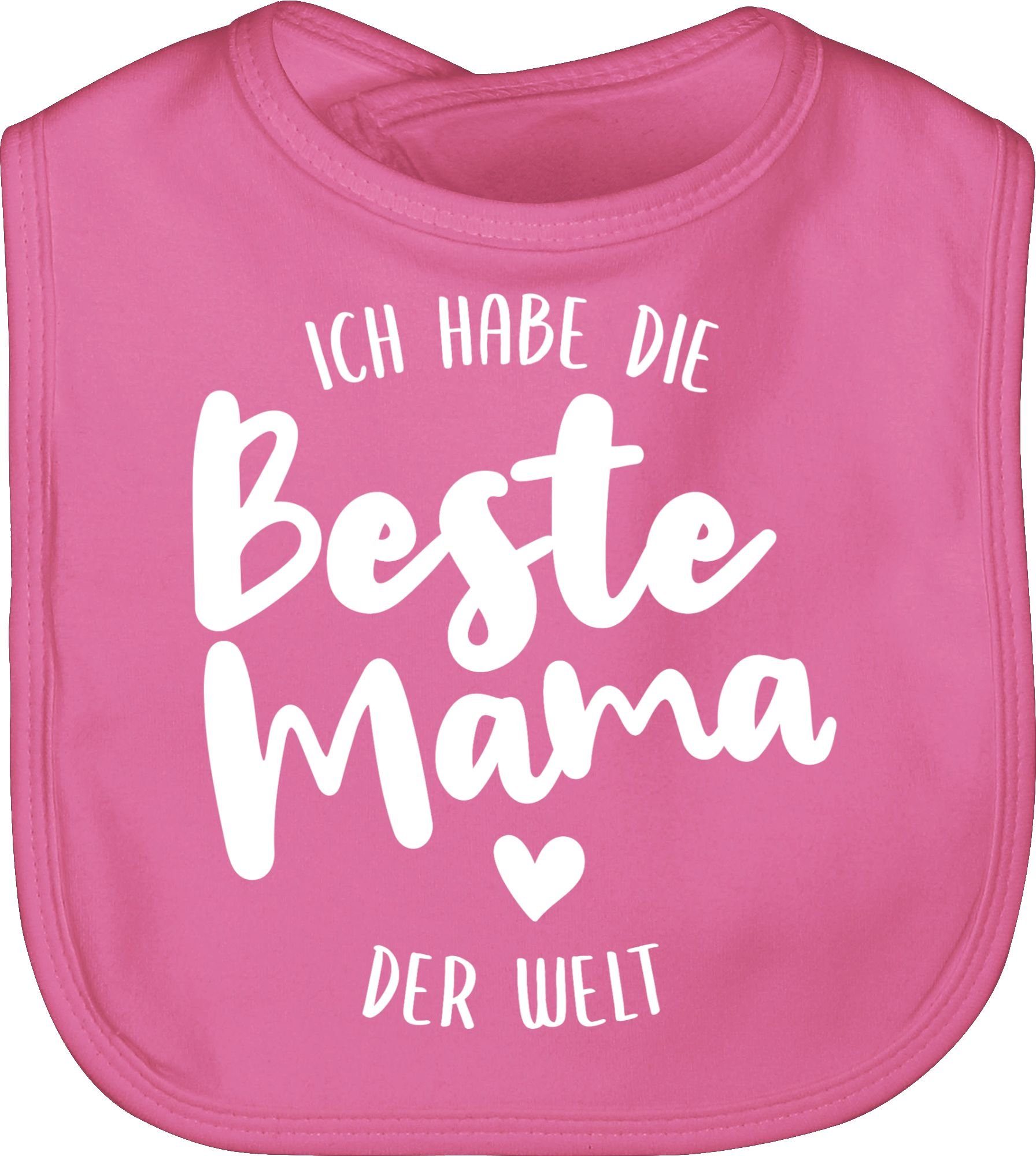 Shirtracer Lätzchen Ich habe die beste Mama der Welt, Muttertagsgeschenk 2 Pink