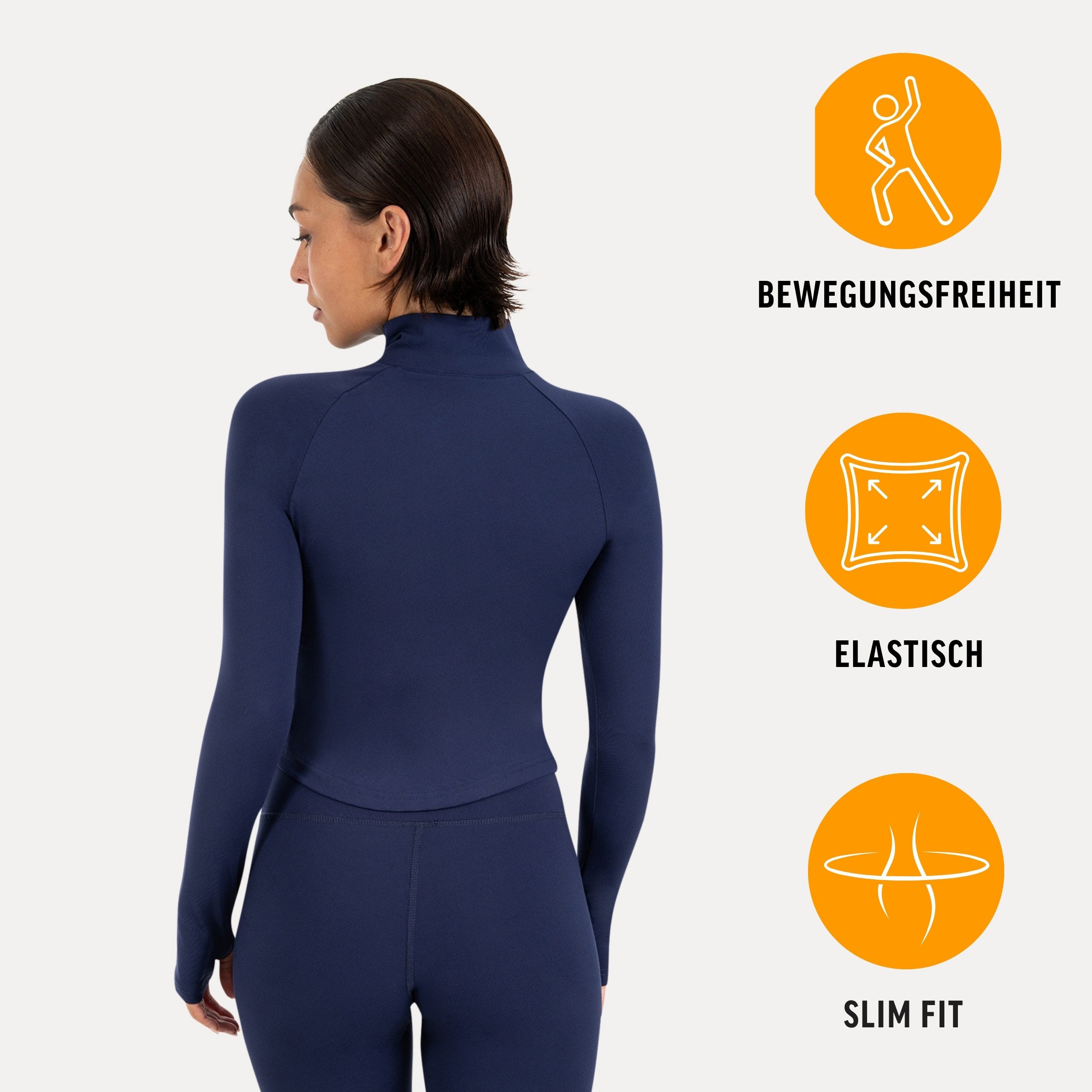 Smilodox Outdoorjacke Nuvolis Trainingsjacke Damen, atmungsaktive Jacke für Gym & Freizeit Slim Fit, Stehkragen, elastisch, sportlich, funktional