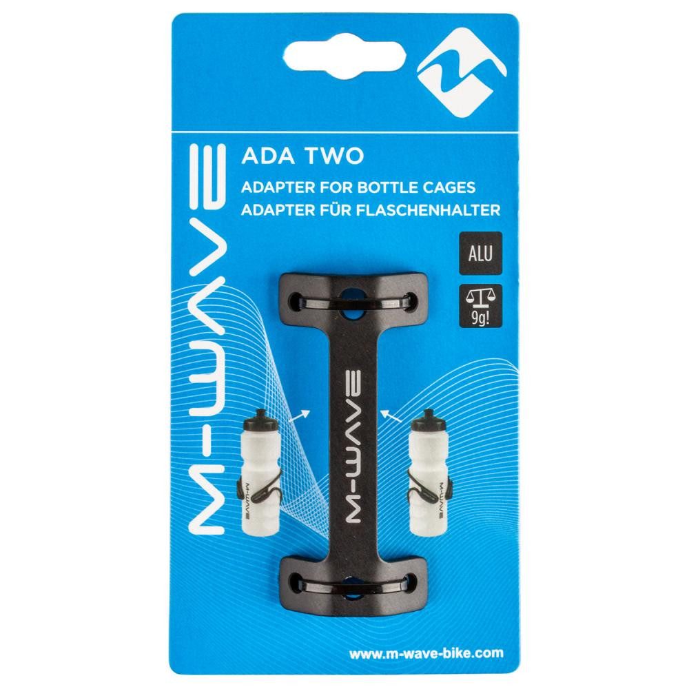 M-Wave Fahrrad-Flaschenhalter M-Wave Flaschenhalter-Adapter Alu zur Befestigung von 2 Flaschenhalter
