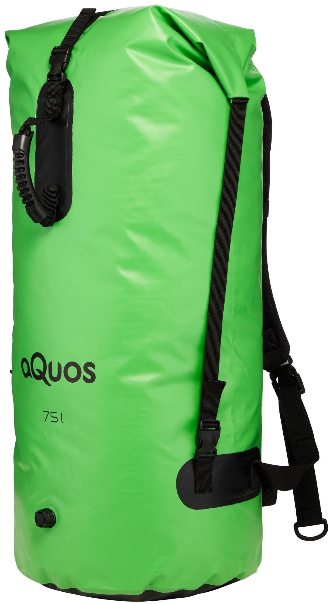 aQuos Drybag aQuos 75 L wasserdichter Rucksack Packsack grün, wasserdicht