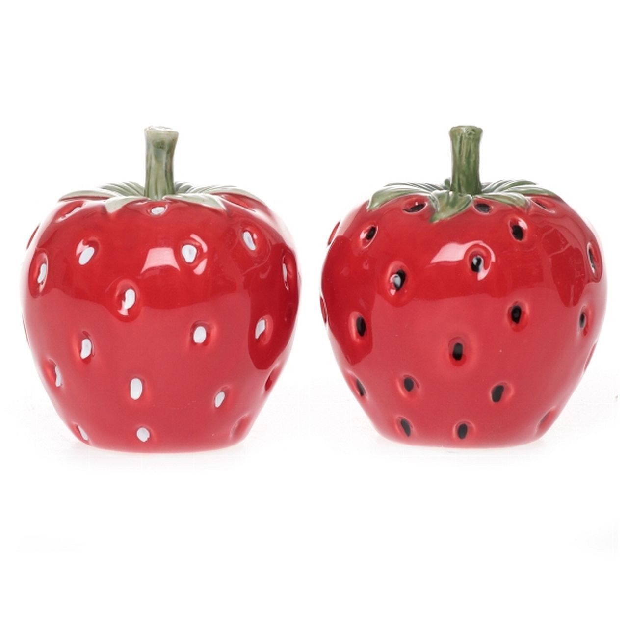 Dekofigur 2er Set Erdbeeren aus Porzellan – Hübsche Tisch- & Wohnraumdeko