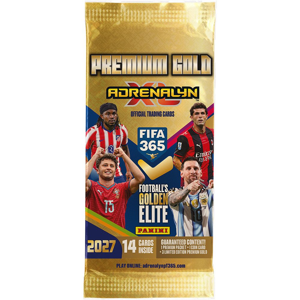 Panini Sammelkarte FIFA 365 Adrenalyn XL 2027 Trading Cards - 1 Premium GOLD Booster