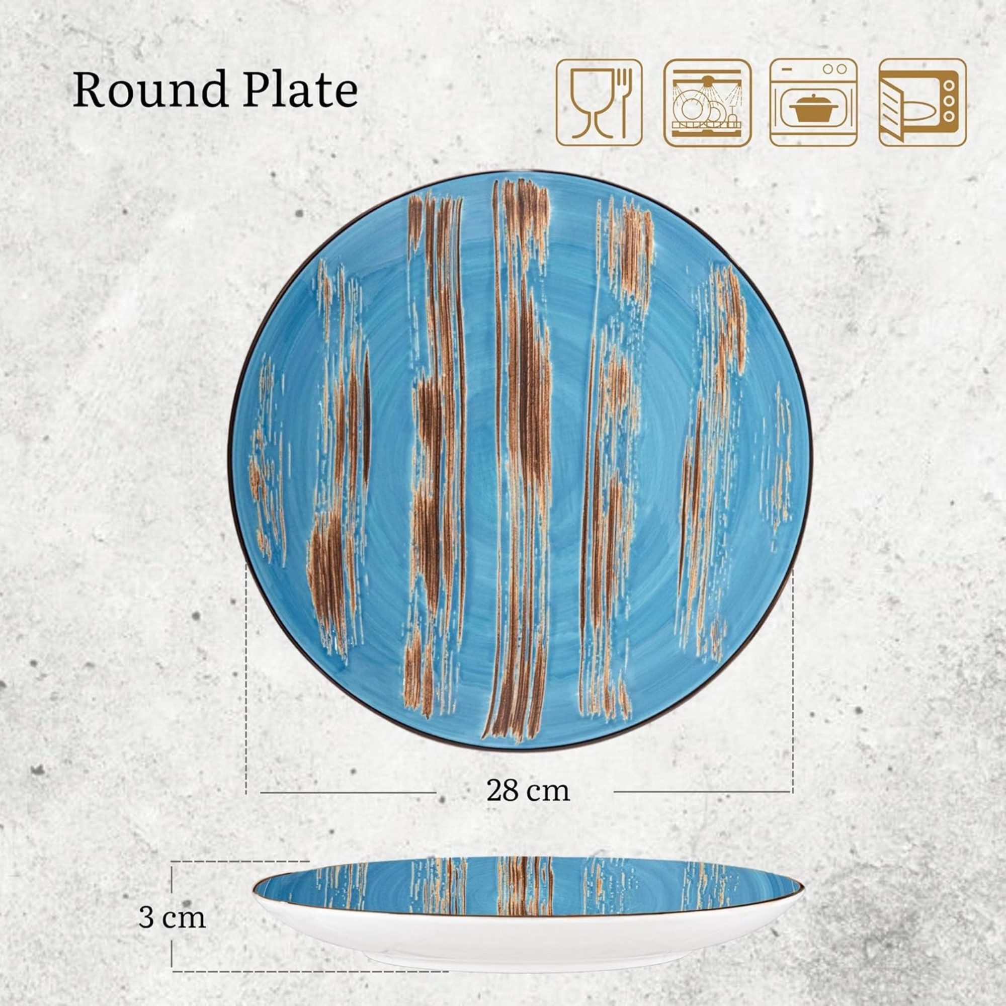 Wilmax England Geschirr-Set, COLORBOOM Essteller-Set 28 cm, 2er-Set, Porzellan, Modern & Langlebig