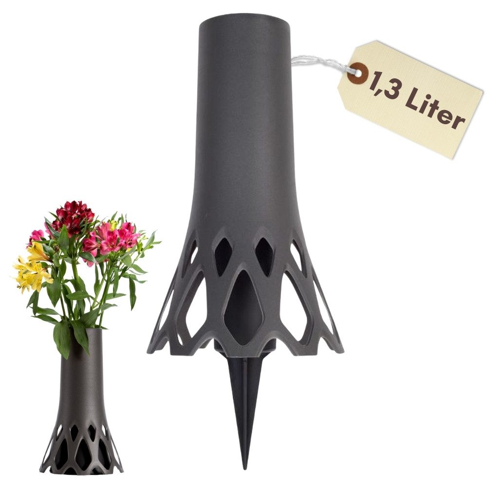 GarPet Blumentopf Grabvase Erdspieß Grab Vase Friedhof Wetterfest Grabschmu günstig online kaufen