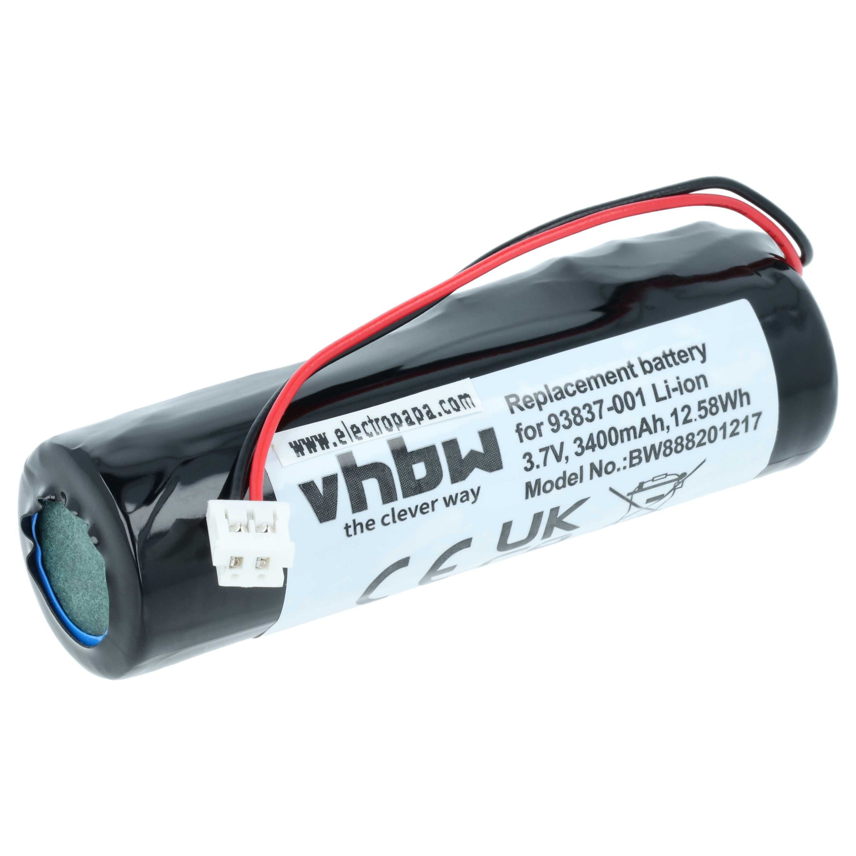 vhbw Akku passend für Wahl Magic Clip Machine Senior, Senior Cordless, Akku Akku Li-Ion 3400 mAh (3,7 V, 1 St), Leistungsfähiger Austausch-Akku für Rasierer oder Trockenrasierer