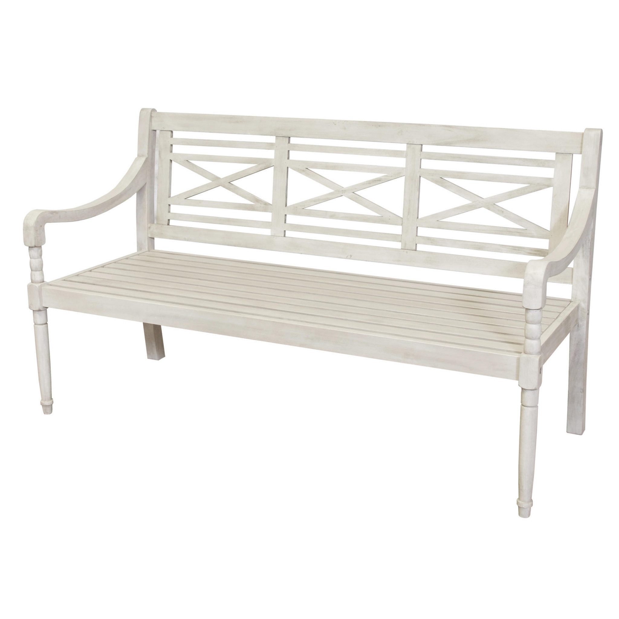 osoltus Gartenbank Sensline Gartenbank Louis 3 Sitzer Sitzbank Akazien Holz grau