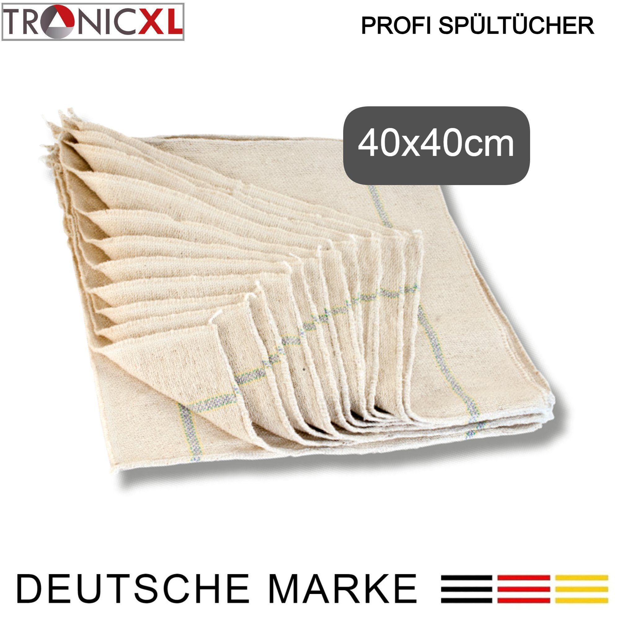 TronicXL Spültuch 12 Stück Gastro Profi Spültücher 40 x 40 Tuch Tücher Spülen Putzen, (12-tlg)