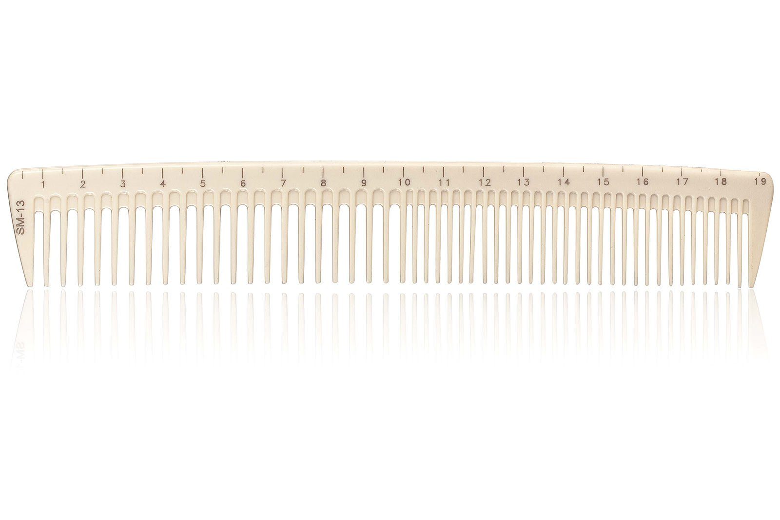 Kosmetex Haarkamm Haarschneidekamm, Lineal, 19,5 mit integriertem cm, beige Frisieurkamm