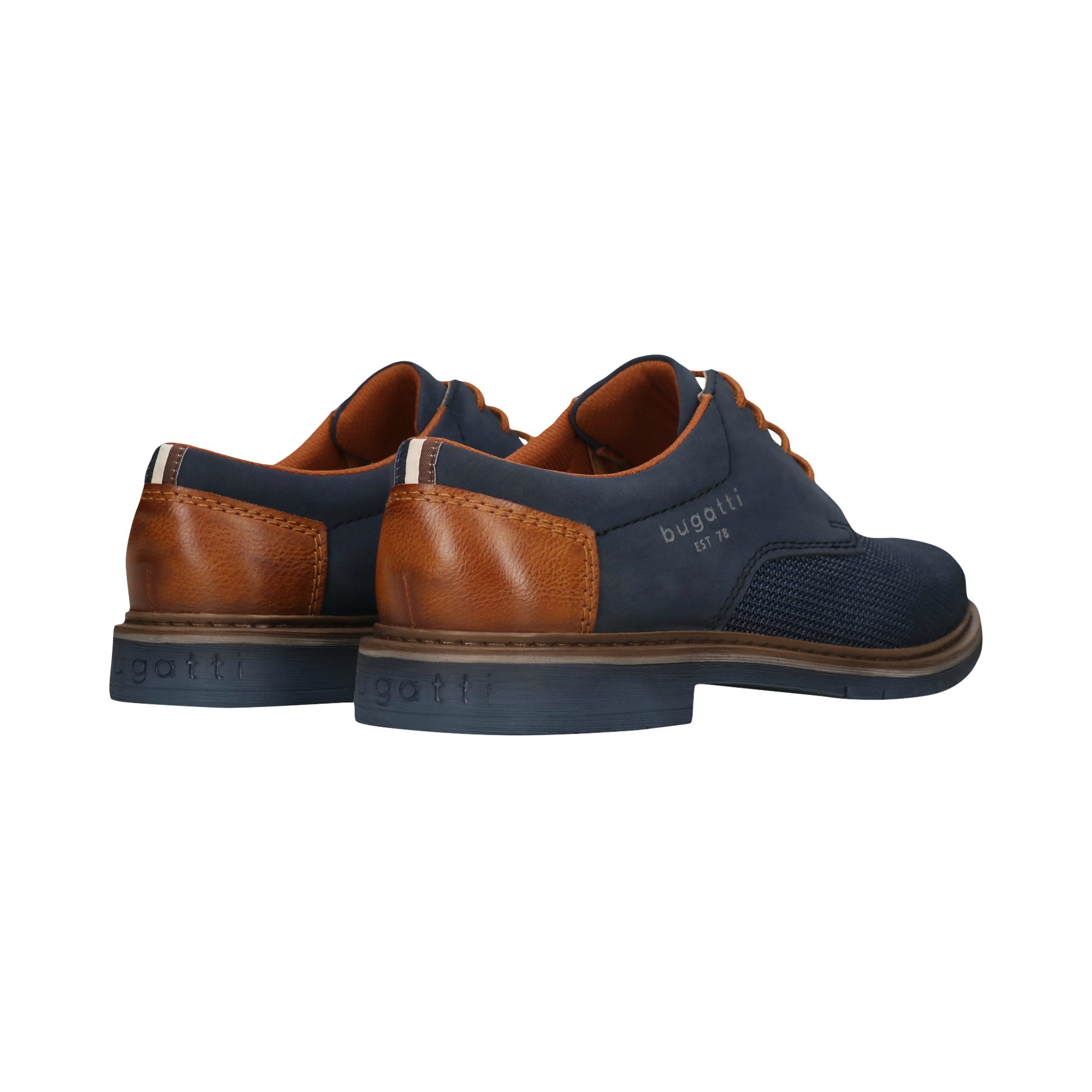 bugatti Schnürschuh Blockabsatz, Businessschuh, Abendschuh mit Logoprägung