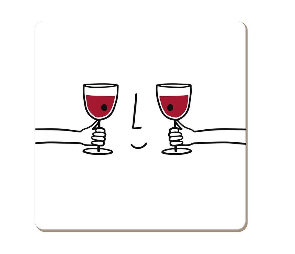 Grafik Werkstatt Glasuntersetzer Korkuntersetzer Weingesicht