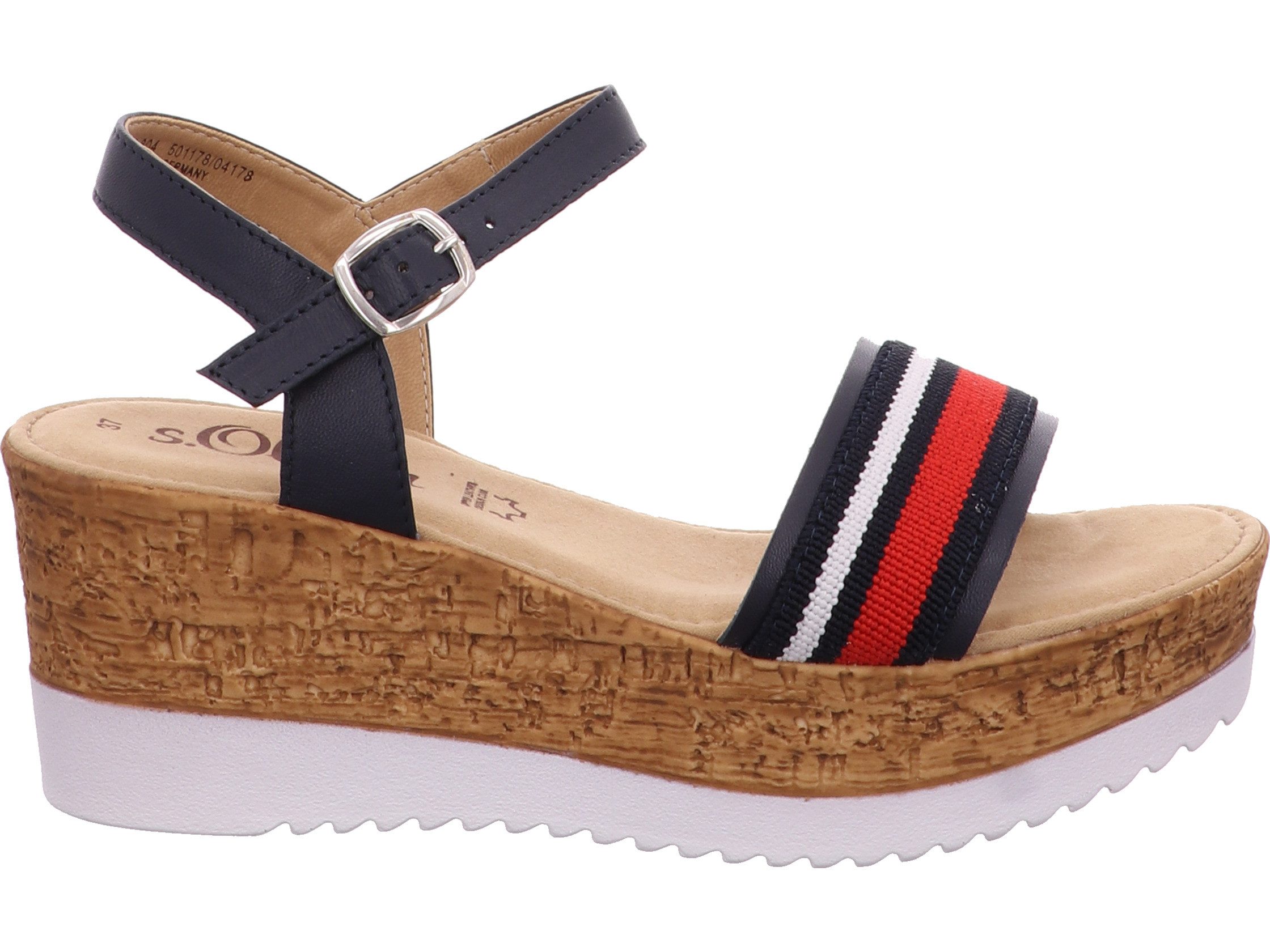 s.Oliver Keilsandalette echtes Leder