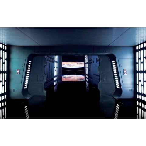 Komar Vliestapete Star Wars Death Star Floor, (1 St), 400x250 cm (Breite x Höhe), Vliestapete, 100 cm Bahnbreite