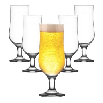 LAV Cocktailglas Transparente Eiskaffe Gläser, Milchshake Gläser 6er 385cc, Glas