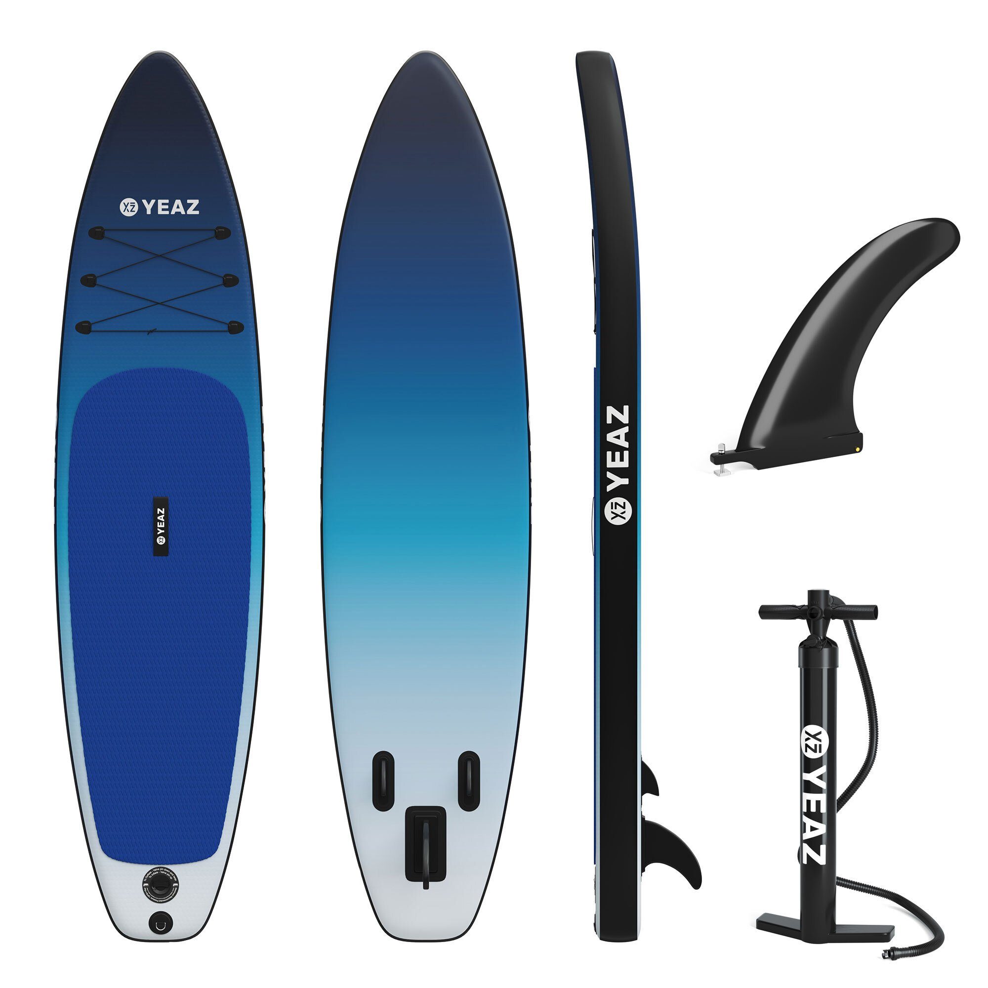 YEAZ Inflatable SUP-Board OCEAN BEACH - EXOTRACE - SUP Board, Inflatable SUP Board, (Set), inkl. Zubehör wie Finne und Handpumpe