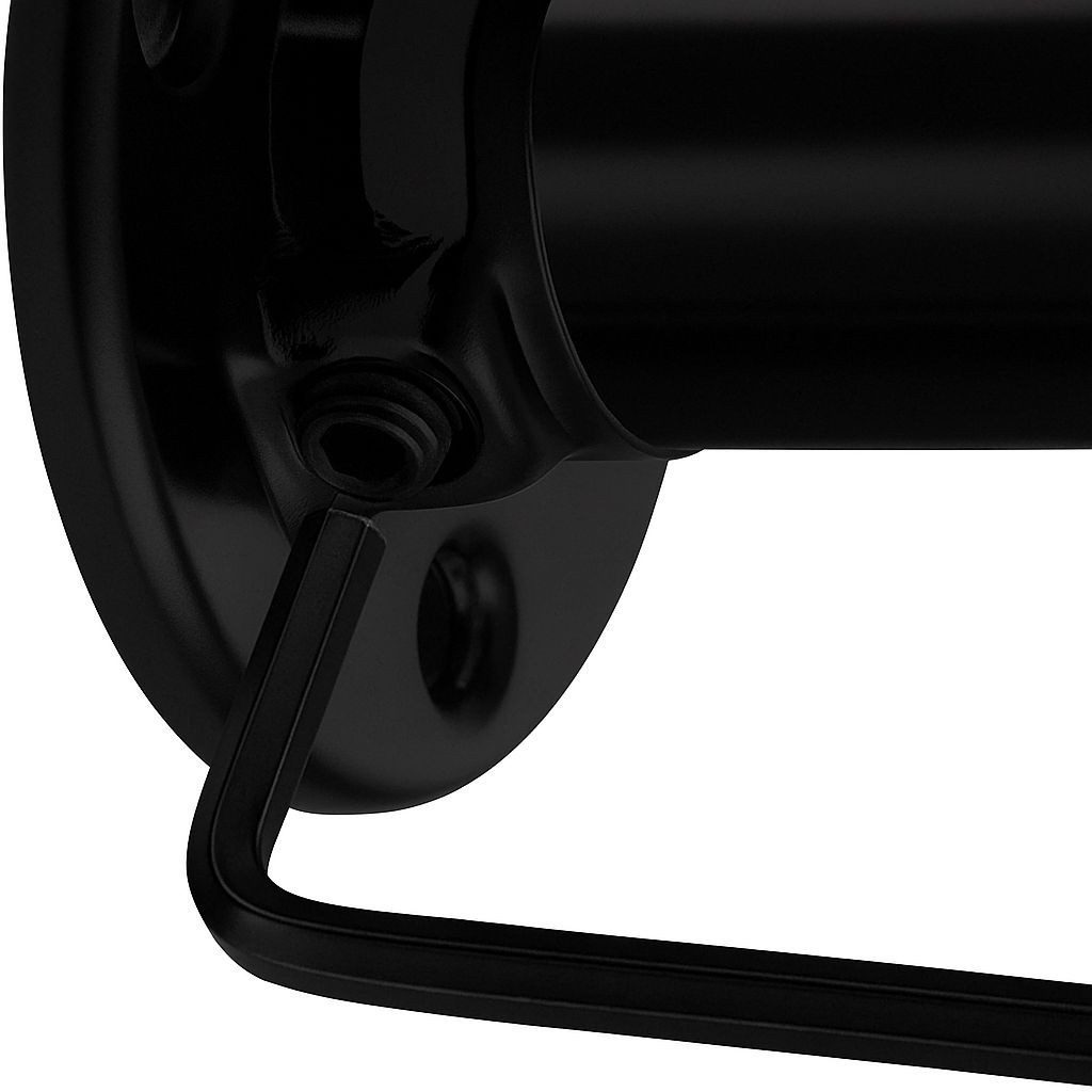 SO-TECH® Garderobenstange runde Form, Durchmesser 25 mm, Stahl, schwarz beschichtet, (2 St), Schrankstangenlager CIRCLE schwarz beschichtet