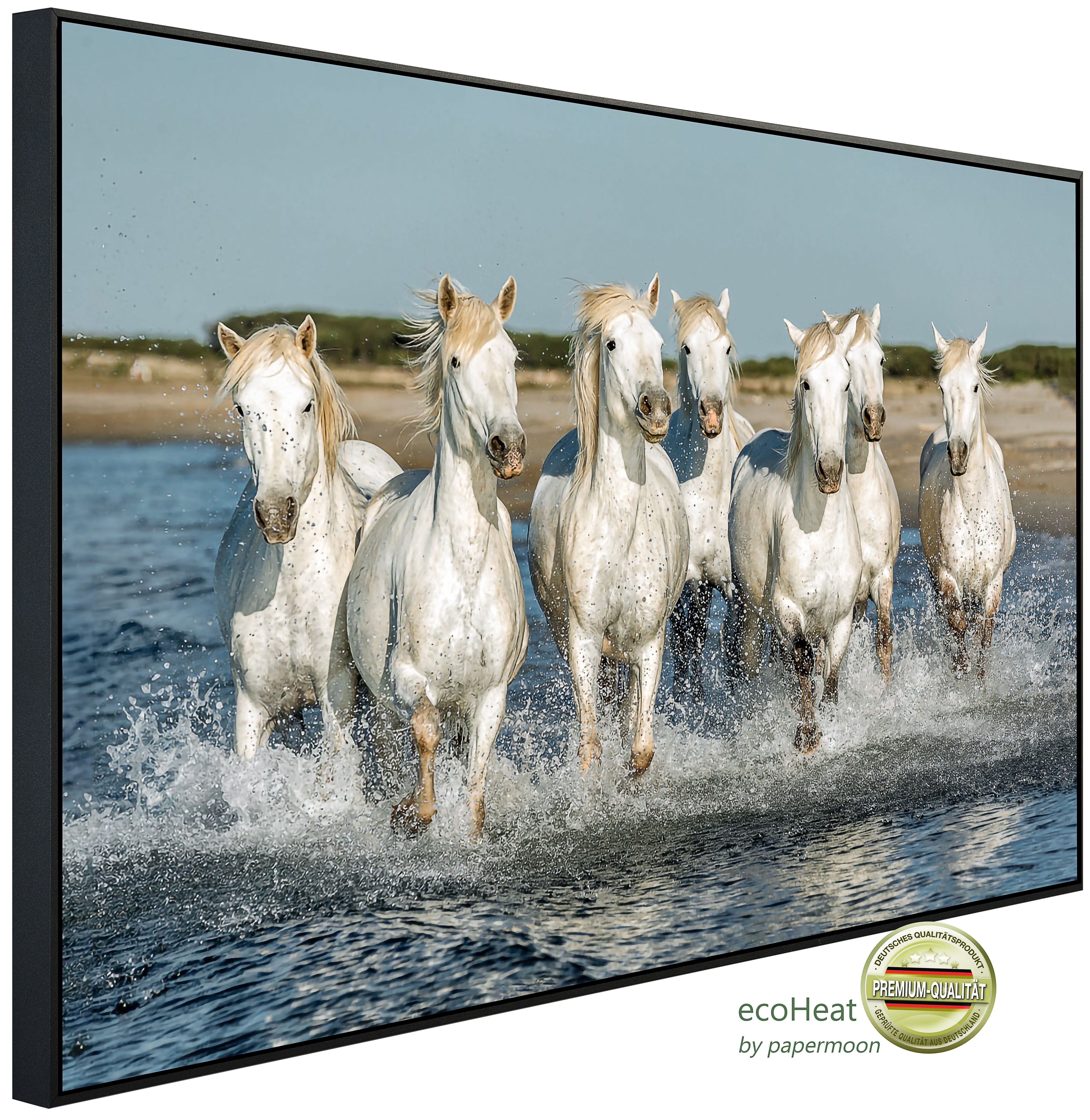 Papermoon Infrarotheizung INFRAROT-BILD-HEIZUNG, Pferde, TÜV-Rheinland/GS zertifiziert, angenehme Strahlungswärme