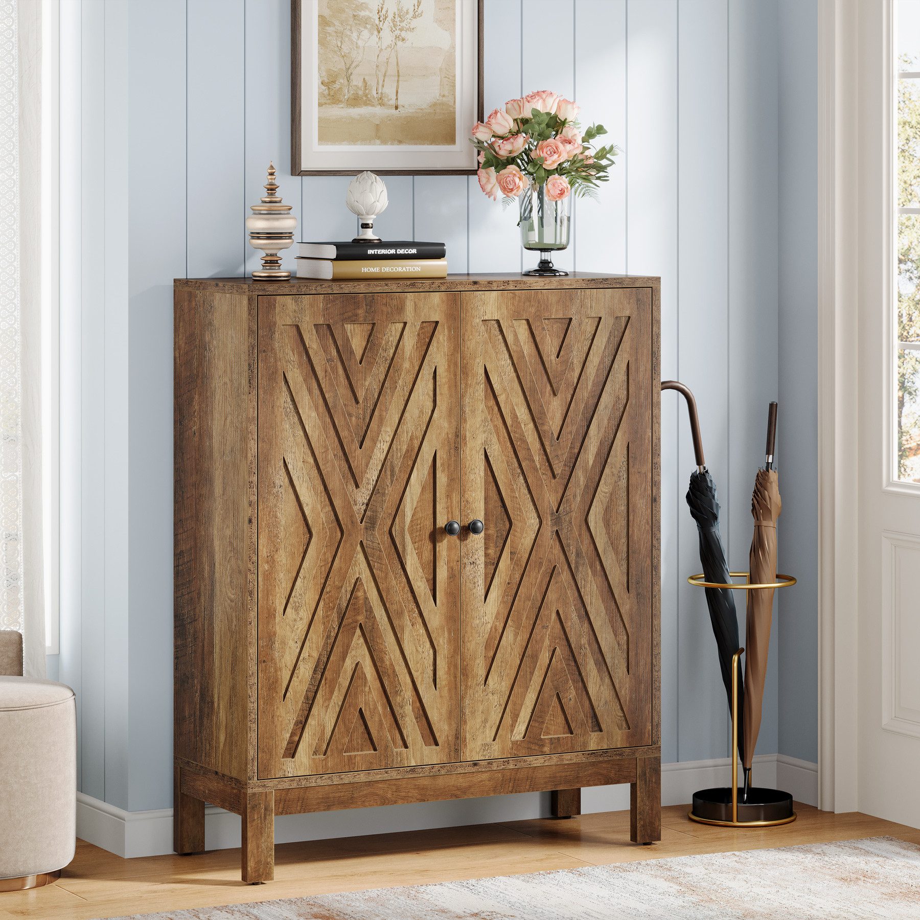 Tribesigns Schuhschrank 5-stöckiges Schuhregal mit verstellbaren Böden, Höh günstig online kaufen