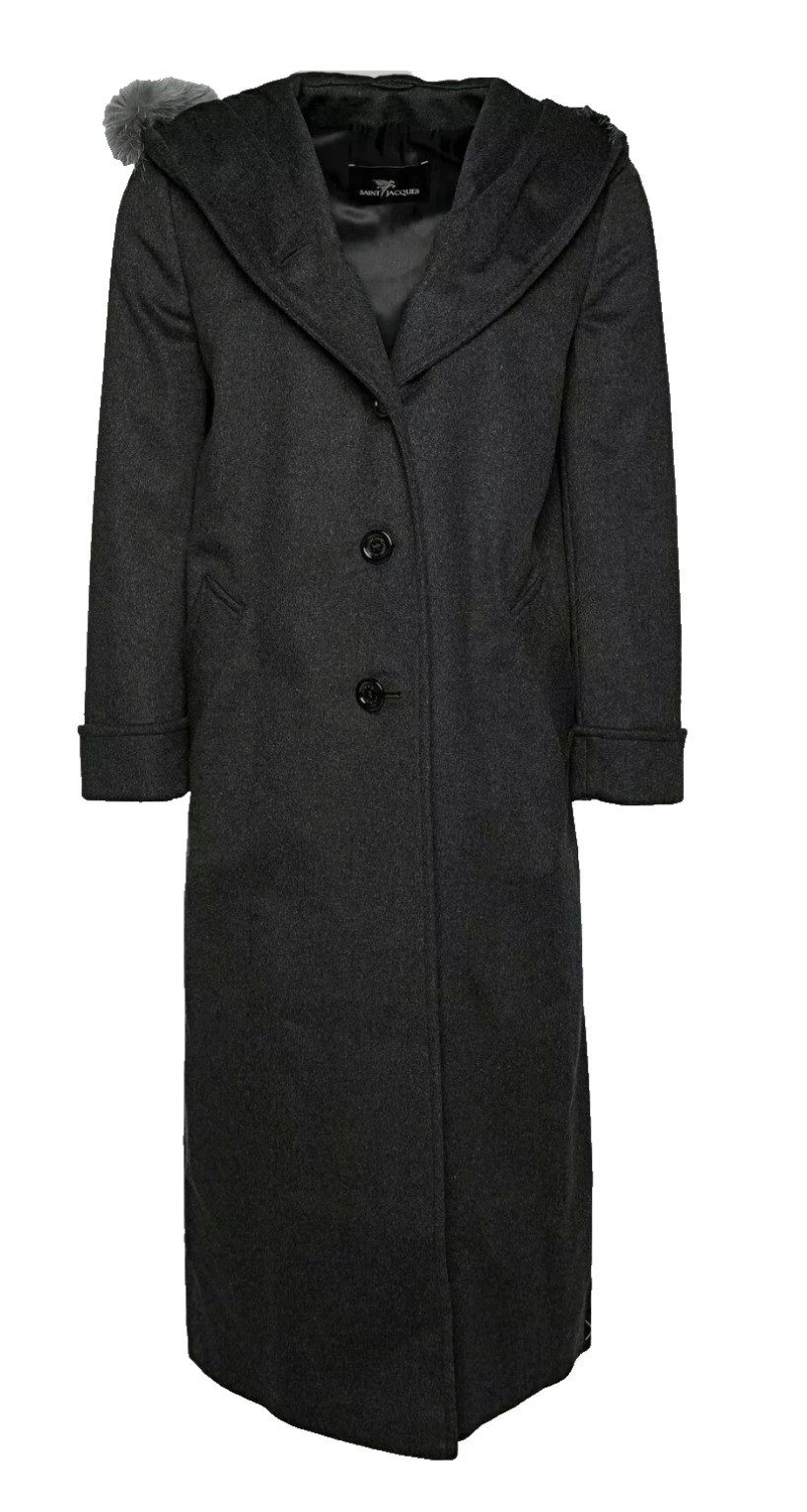Langmantel Mantel Damen Kunstpelz Kapuze Lang Parka Jacke
