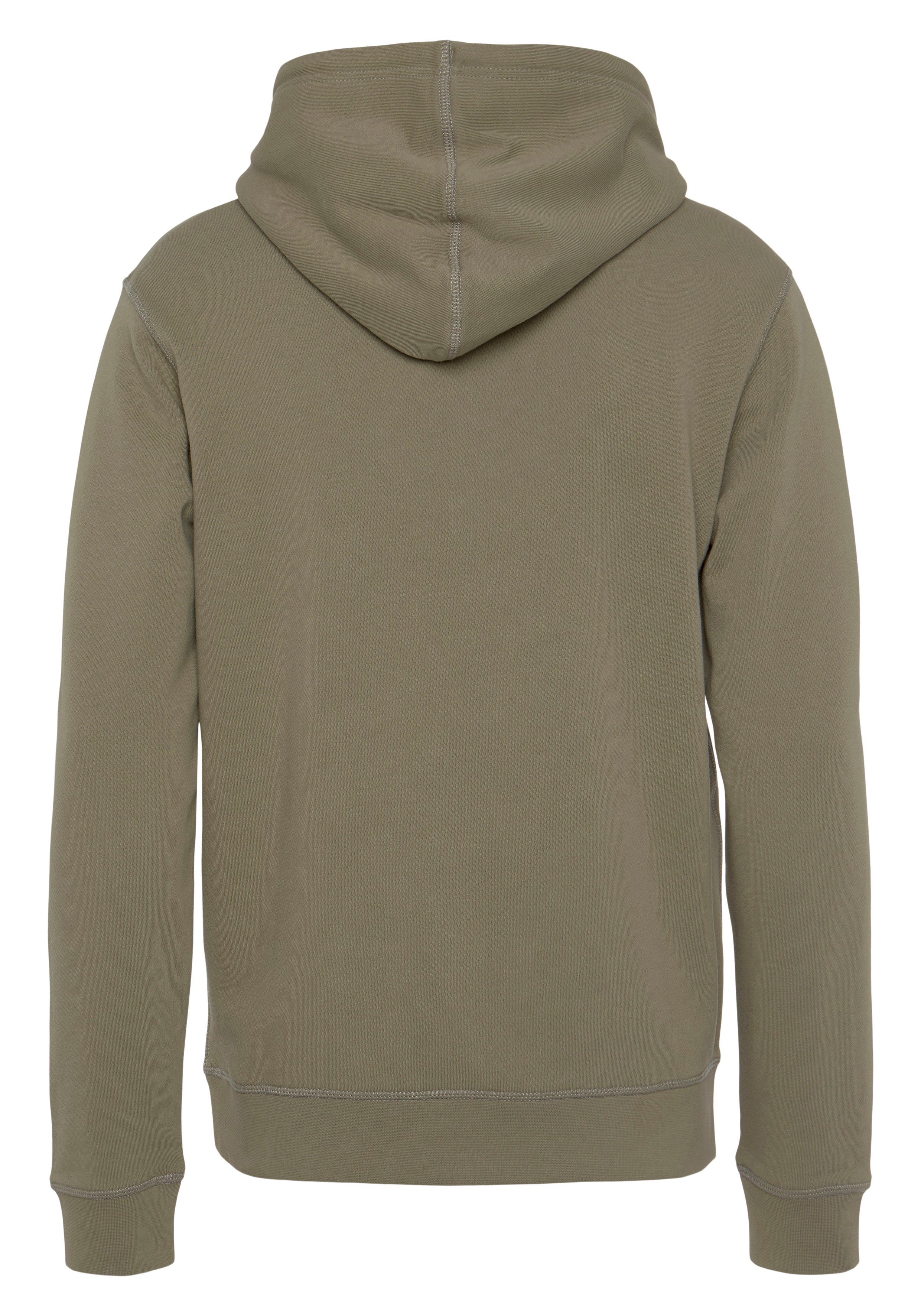 light/pastell_green gesticktem Markenlabel Kapuzensweatshirt BOSS ORANGE BOSS mit (1-tlg) Wetalk