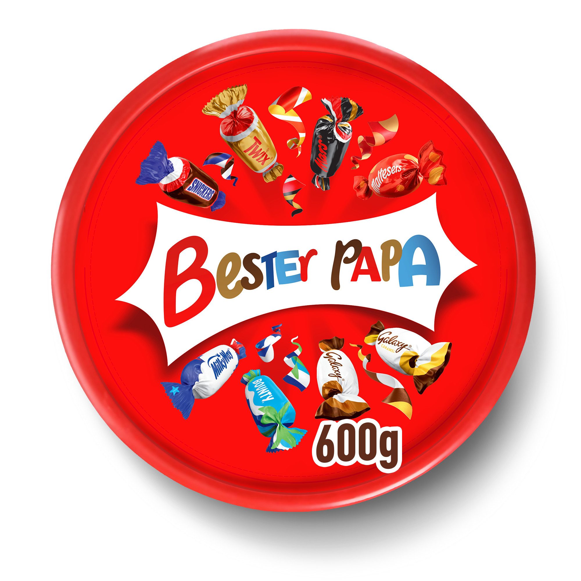 Mars GmbH Süßigkeit Celebrations 600g Dose "Bester Papa" Mars Snickers Twix, Mars, Snickers, Twix, Vatertag, Papa, Vater, Schokoriegel, Schokolade