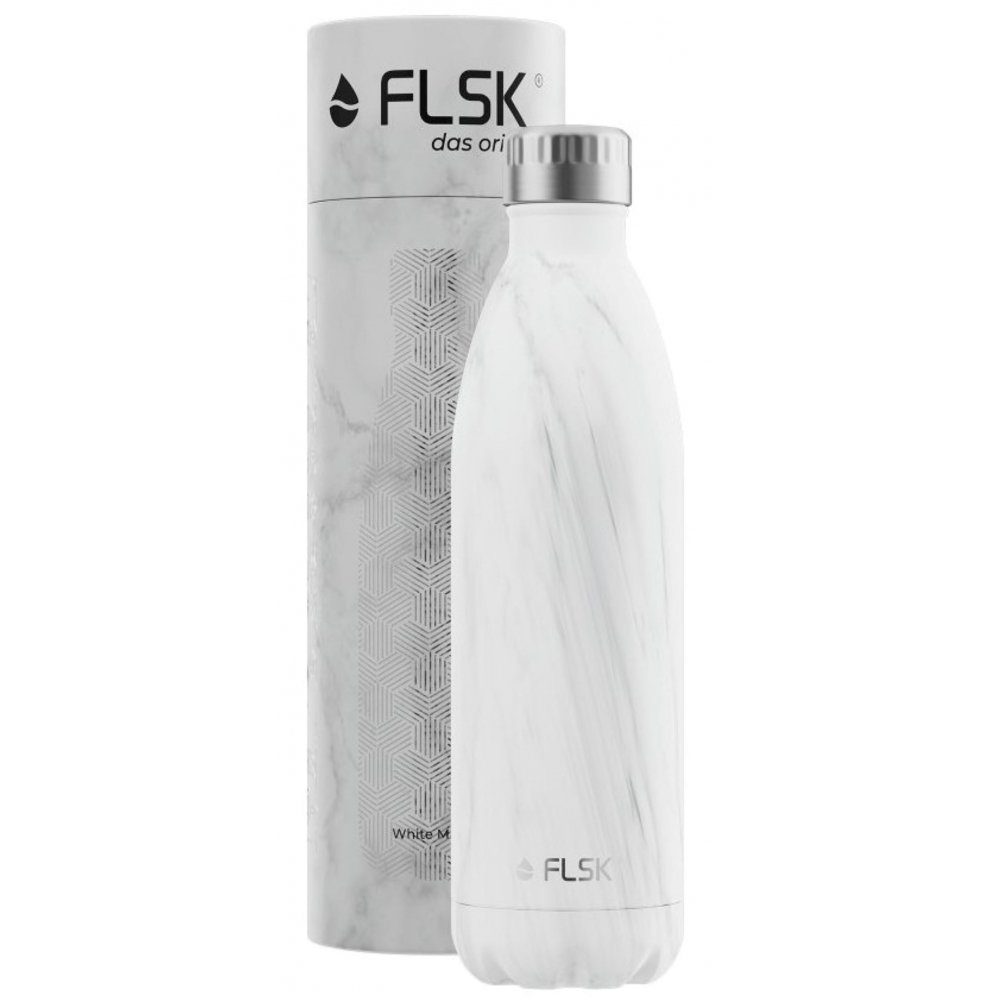 FLSK Isolierflasche WMRBL - Trinkflasche - Edelstahl - 750 ml - Isolierflasche - white marble