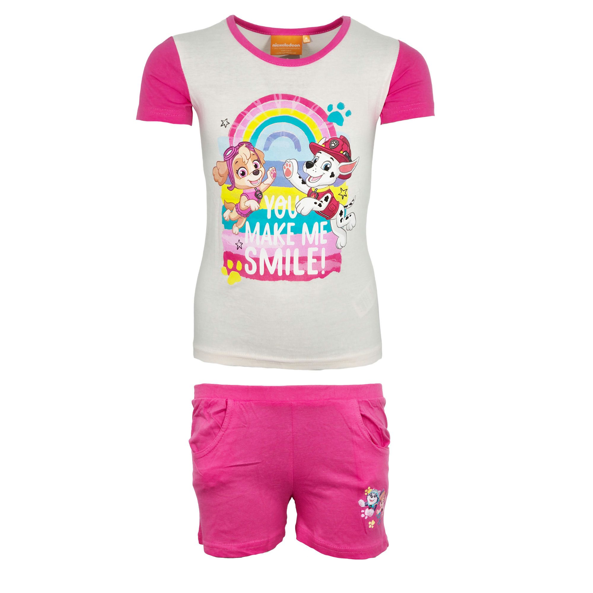 Print-Shirt Paw Patrol Skyer Kinder Mädchen Sommerset Shorts plus T-Shirt