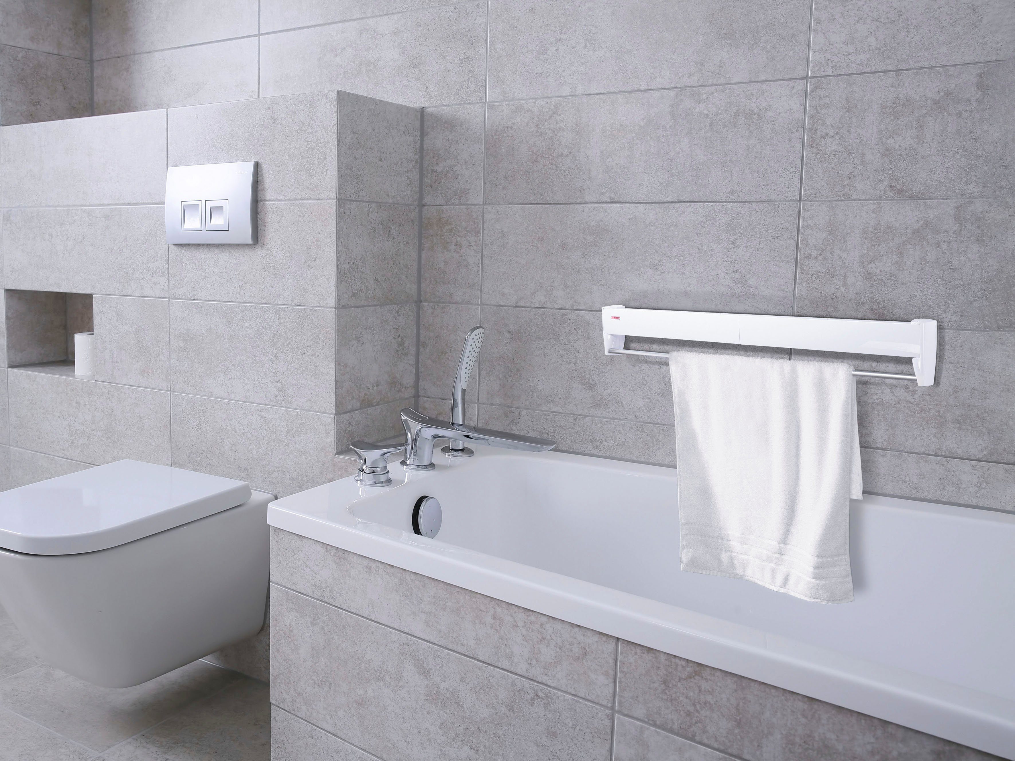 Leifheit Wandwäschetrockner Telegant Plus 36 Protect Plus, Trockenlänge: ca. 3,6 m – Bild 4 von 5