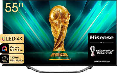 Hisense 55U7HQ LED-Fernseher (139 cm/55 Zoll, 4K Ultra HD, Smart TV, Quantum Dot,120Hz, HDMI 2.1, Game Mode, HDR10+, Dolby Vision IQ & Atmos, USB Recording)