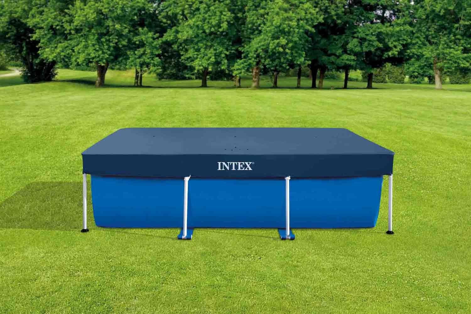 Intex Pool-Abdeckplane Krystal Clear Pool Basics (1-St), Poolabdeckung für Intex Framepools mit Außenmaß 200x300cm