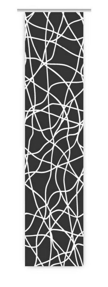 Schiebegardine Moderna lines black – Flächenvorhang HxB 260x60 cm - B-line,  gardinen-for-life
