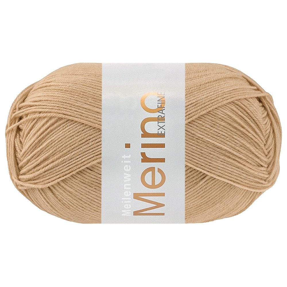 LANA GROSSA MEILENWEIT 100 g MERINO EXTRAFINE Häkelwolle, 420 m (weiche 4-fach Merino-Sockenwolle), 100 g