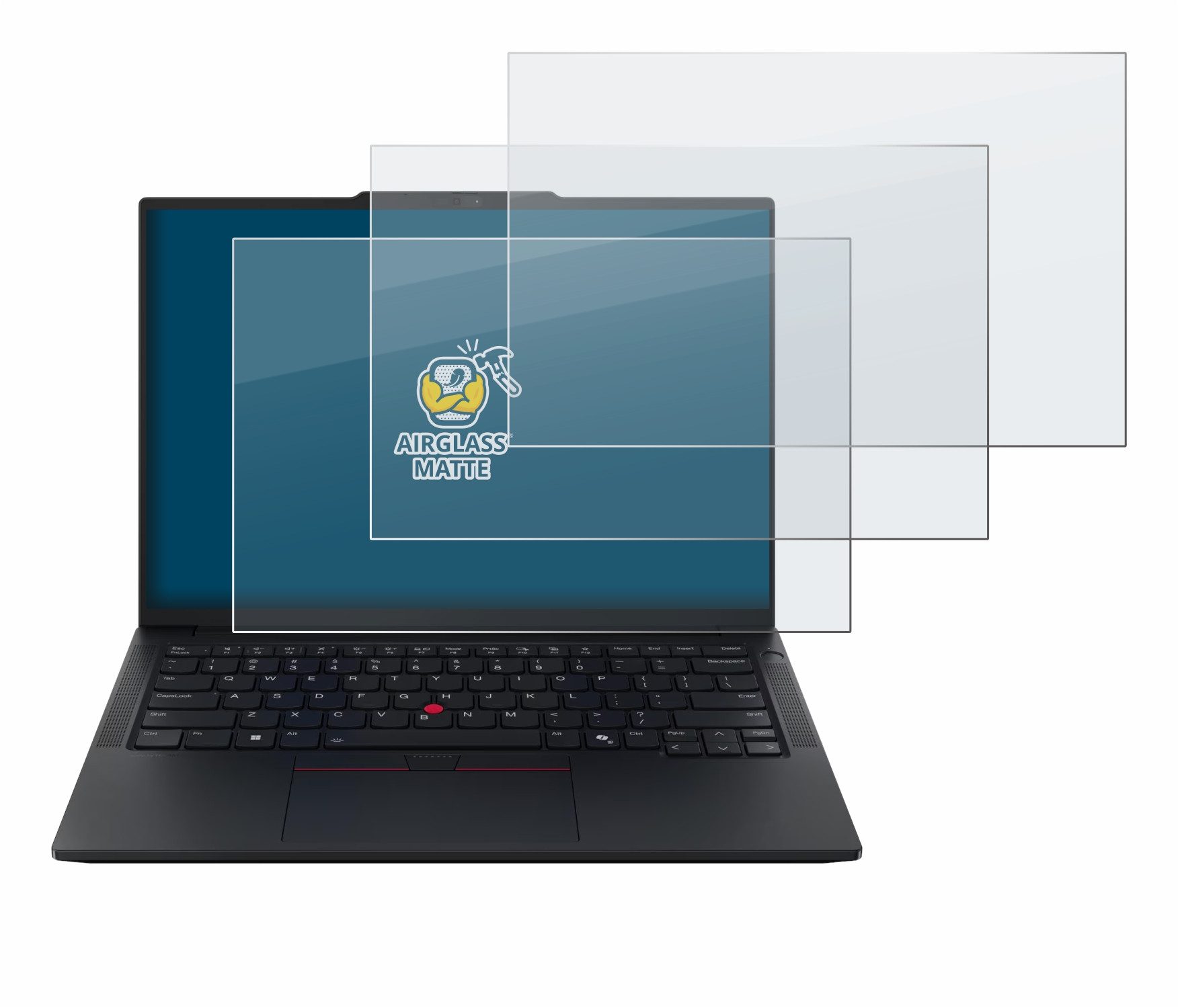 BROTECT Displayschutzglas Folie für Lenovo ThinkPad E14 Gen 8, 3 Stück, Schutzfolie Glas Panzer Display Schutz matt