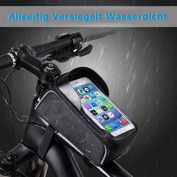 zggzerg Fahrradtasche Wasserdicht Fahrrad Handytasche für Smartphones unter 6,5 Zoll