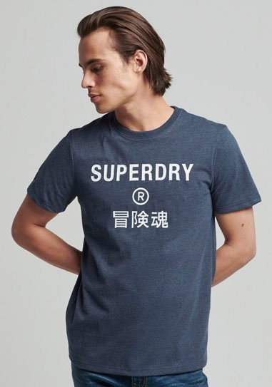 Superdry Rundhalsshirt VINTAGE CORP LOGO MARL TEE