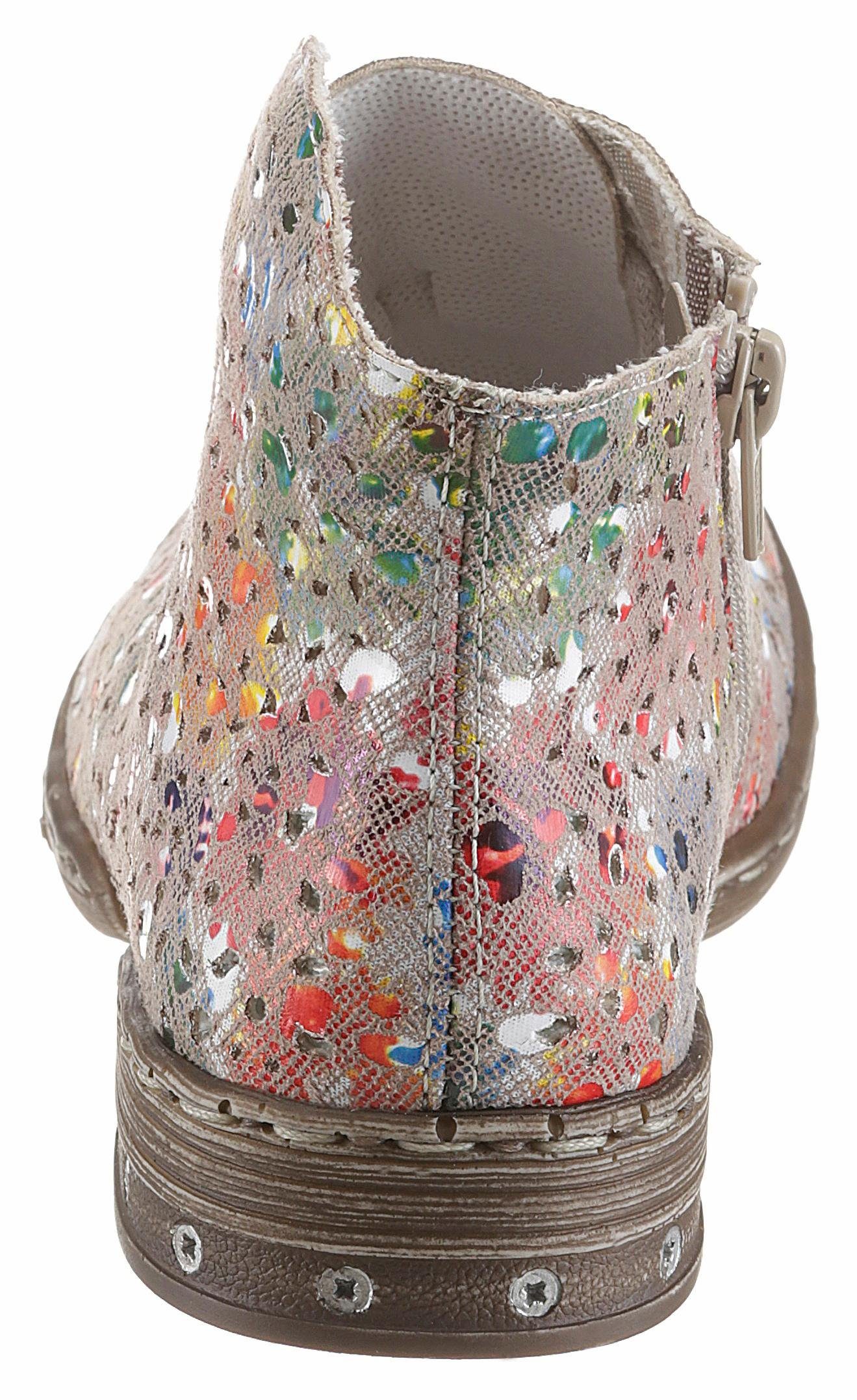 Rieker Schnürboots, Blockabsatz, Schnürschuh, Stiefelette mit günstig online kaufen