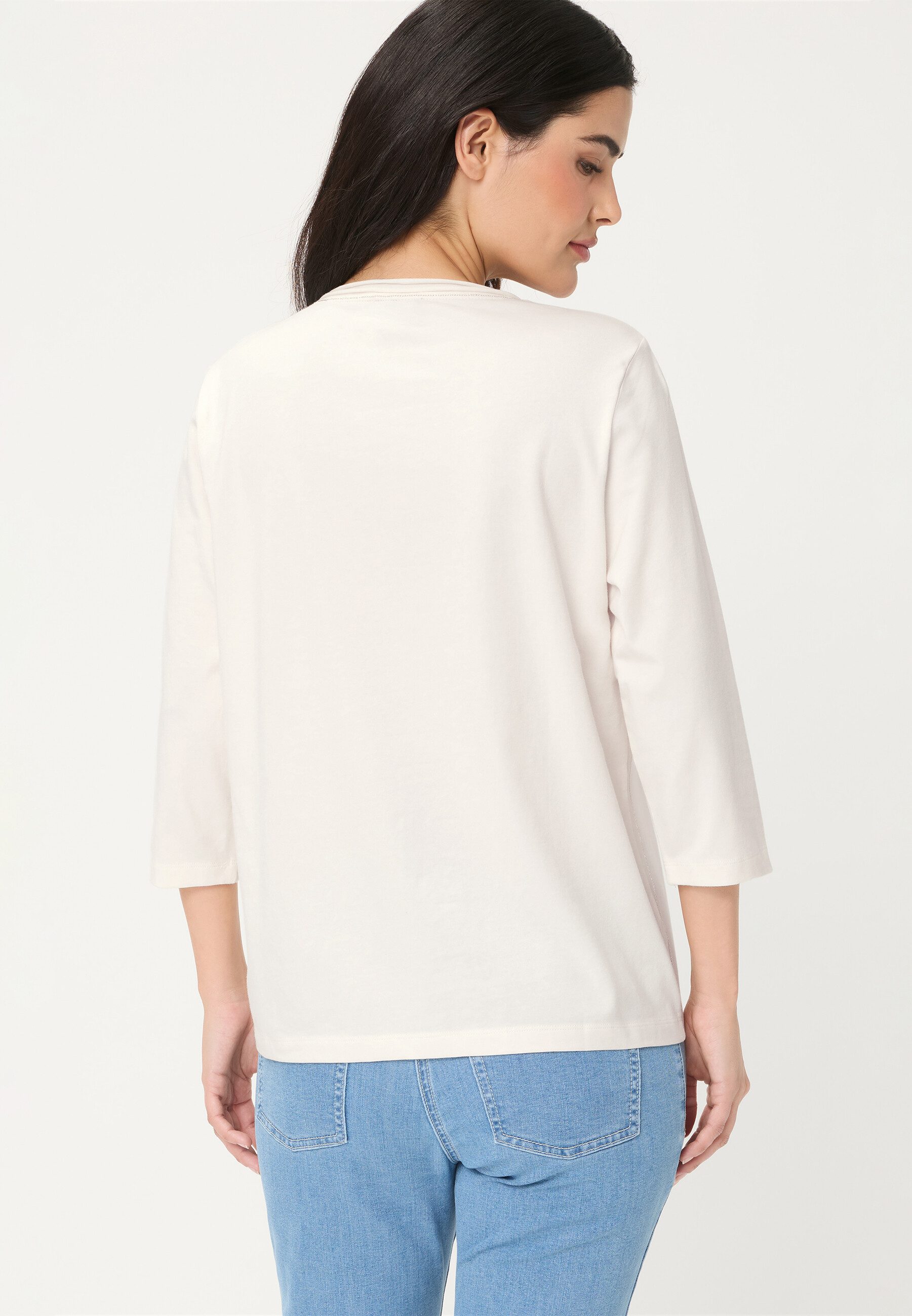 Olsen T-Shirt Shirt mit verziertem Placement-Print