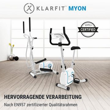 KLARFIT Heimtrainer Myon Cycle (Tablet-Halterung ; Kinomap App;pullsmesser)
