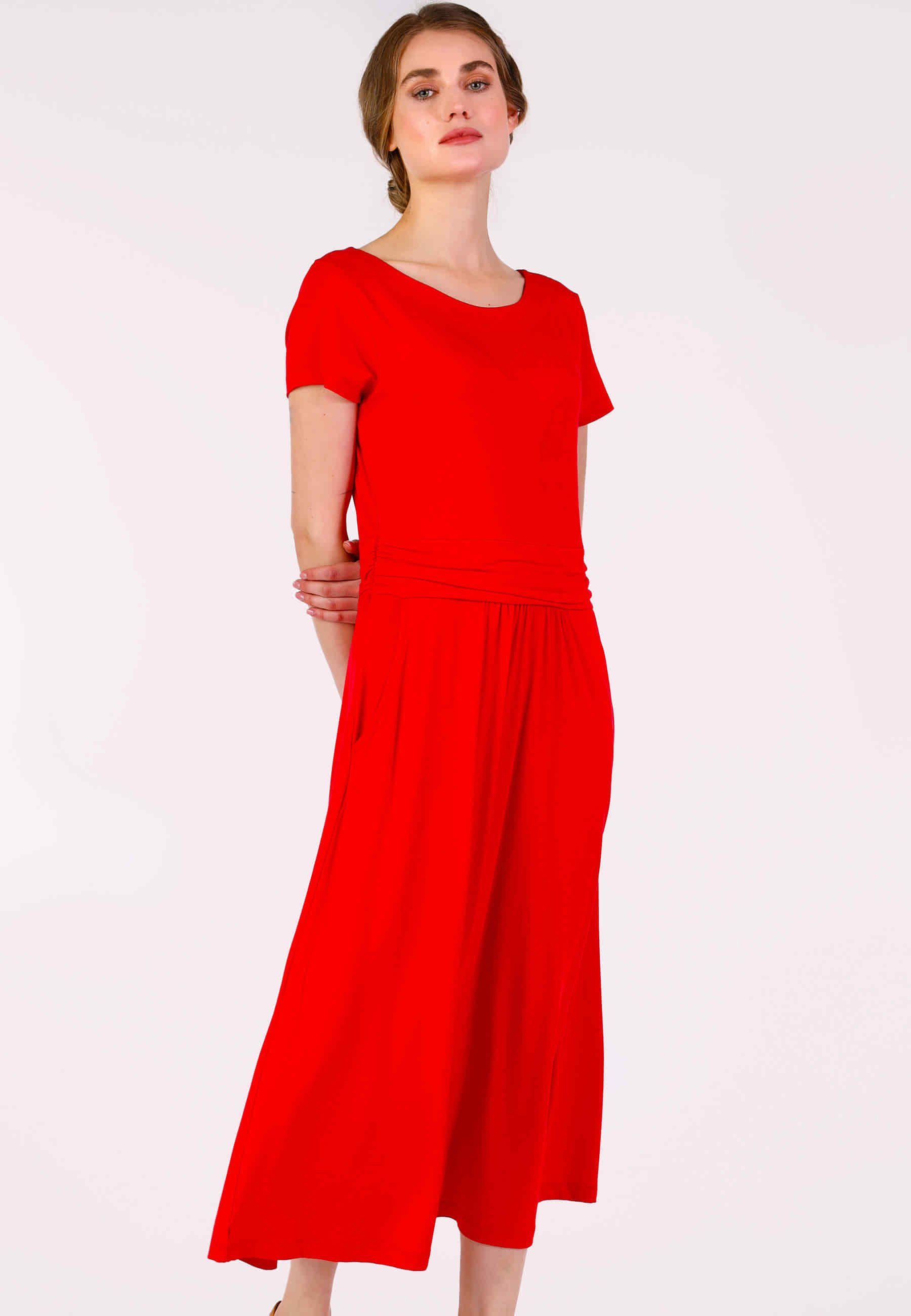 Lykka du Nord Sommerkleid Malinda solid Taillenraffung