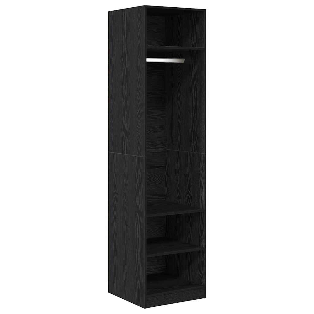 vidaXL Kleiderschrank Kleiderschrank mit Regal Schwarz Eichen-Optik Holzwerkstoff (1-St)