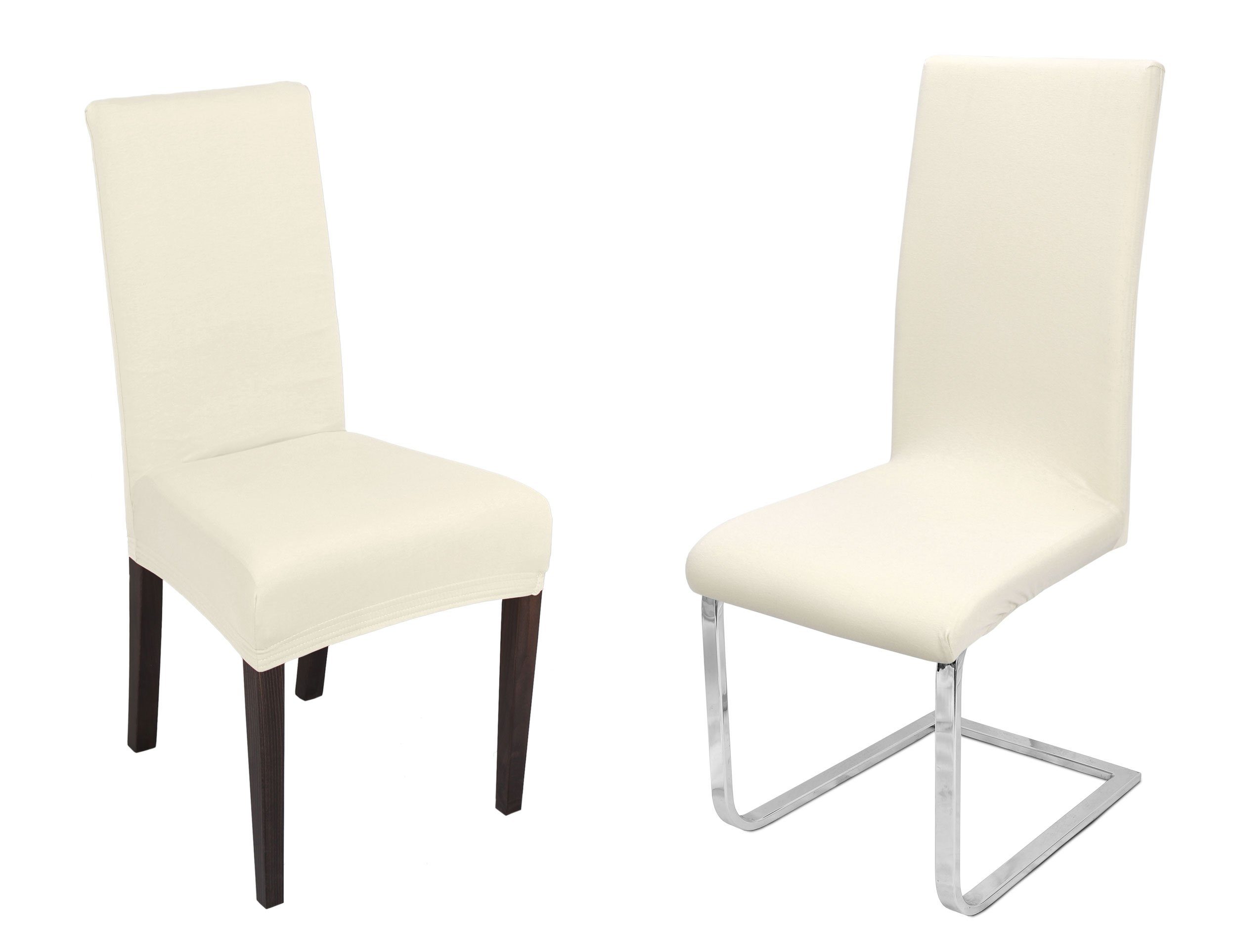 Beautex Stuhlhusse Johanna Stuhlhusse elastische Stretch Husse Bi-Elastic, Baumwolle