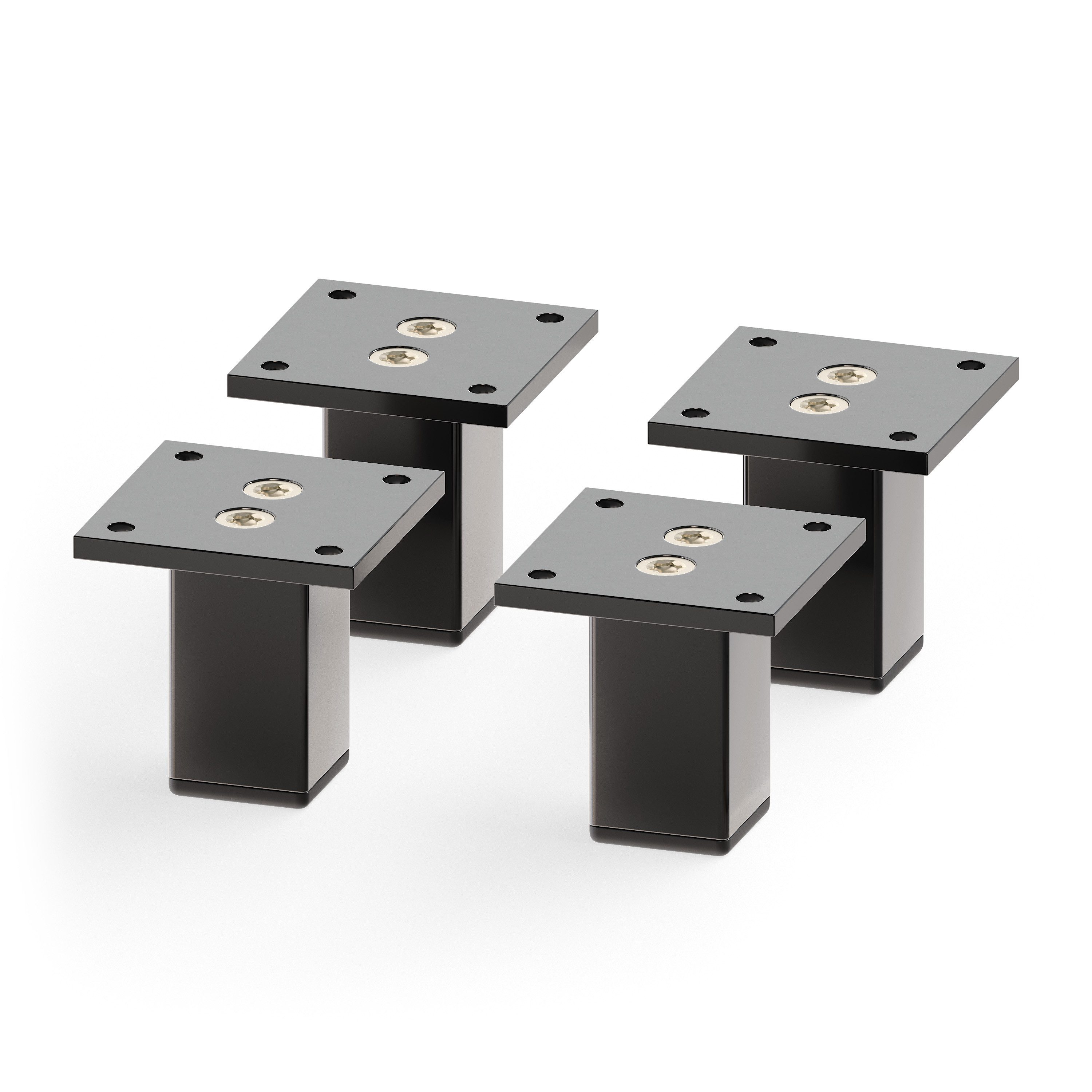 sossai® Möbelfuß Aluminium Möbelfüße in Schwarz, (4-St)