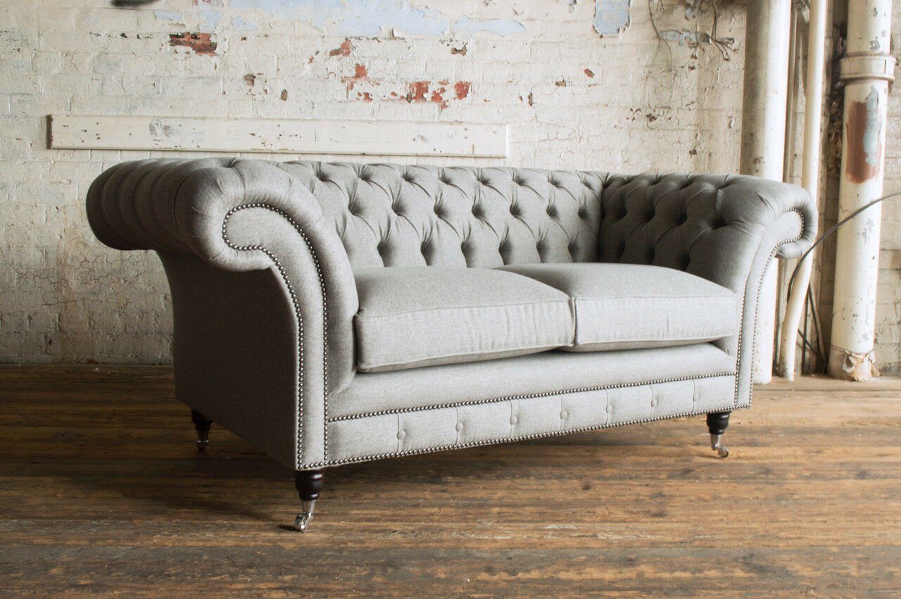 Sitzer Chesterfield Chesterfield-Sofa, Sofa JVmoebel Couch cm 185 2 Design