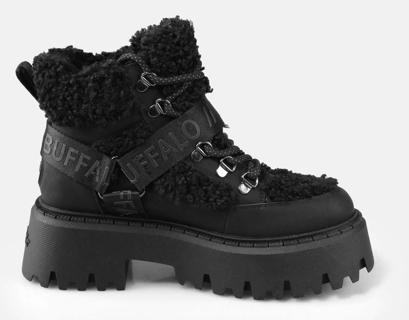 Buffalo Aspen Com Mid Warm Plateaustiefelette Winterboots, Schnürboots, Stiefelette mit kuscheligem Warmfutter