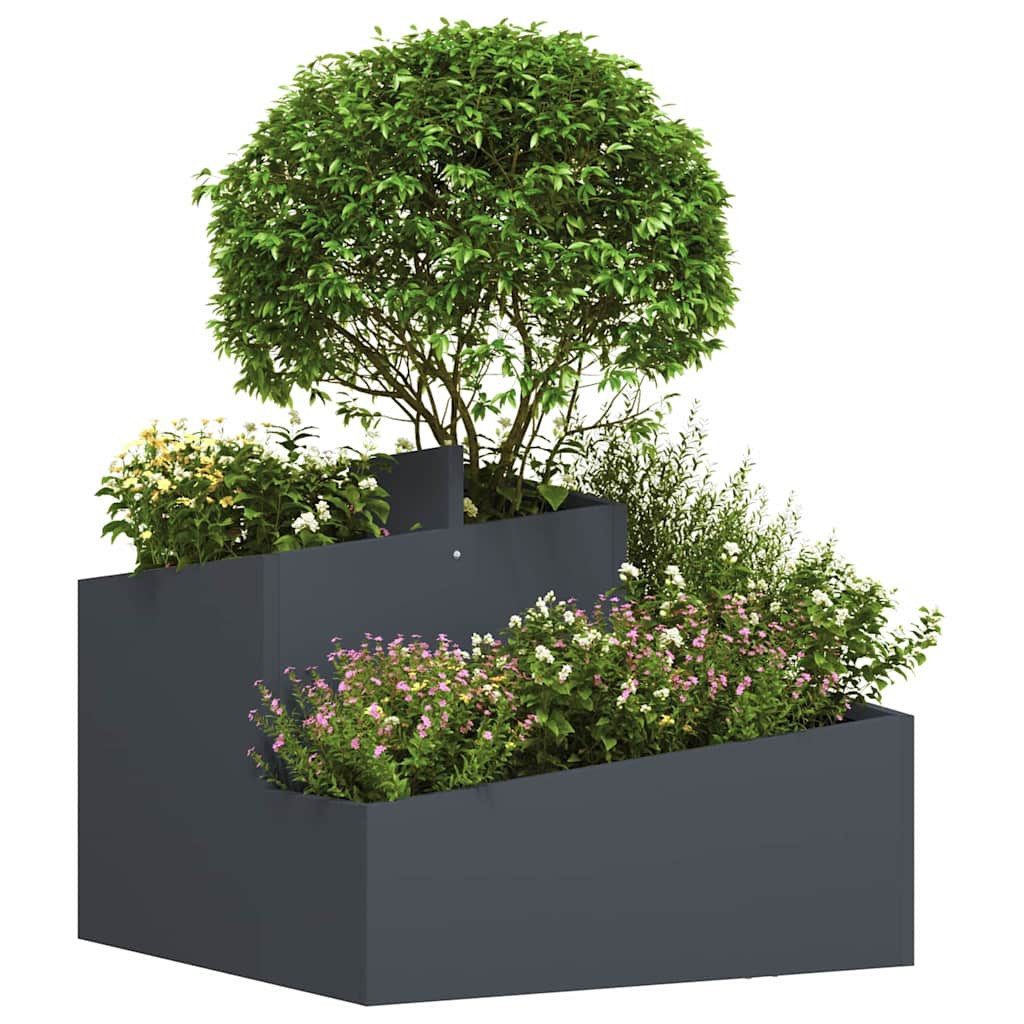 vidaXL Blumentopf Gartenblumentopf Anthrazit 60 x günstig online kaufen
