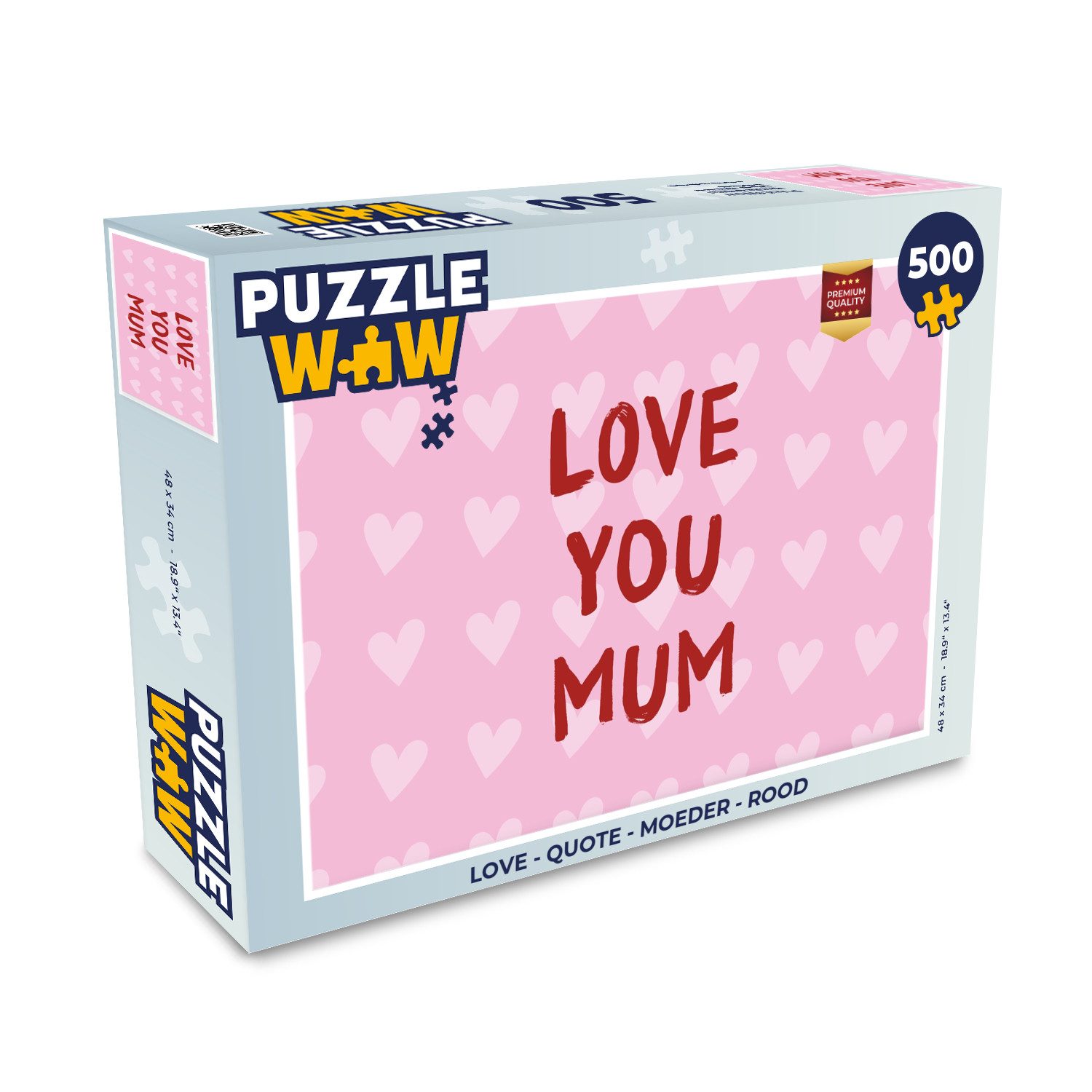 Puzzle Liebe - Zitat - Mutter - Rot