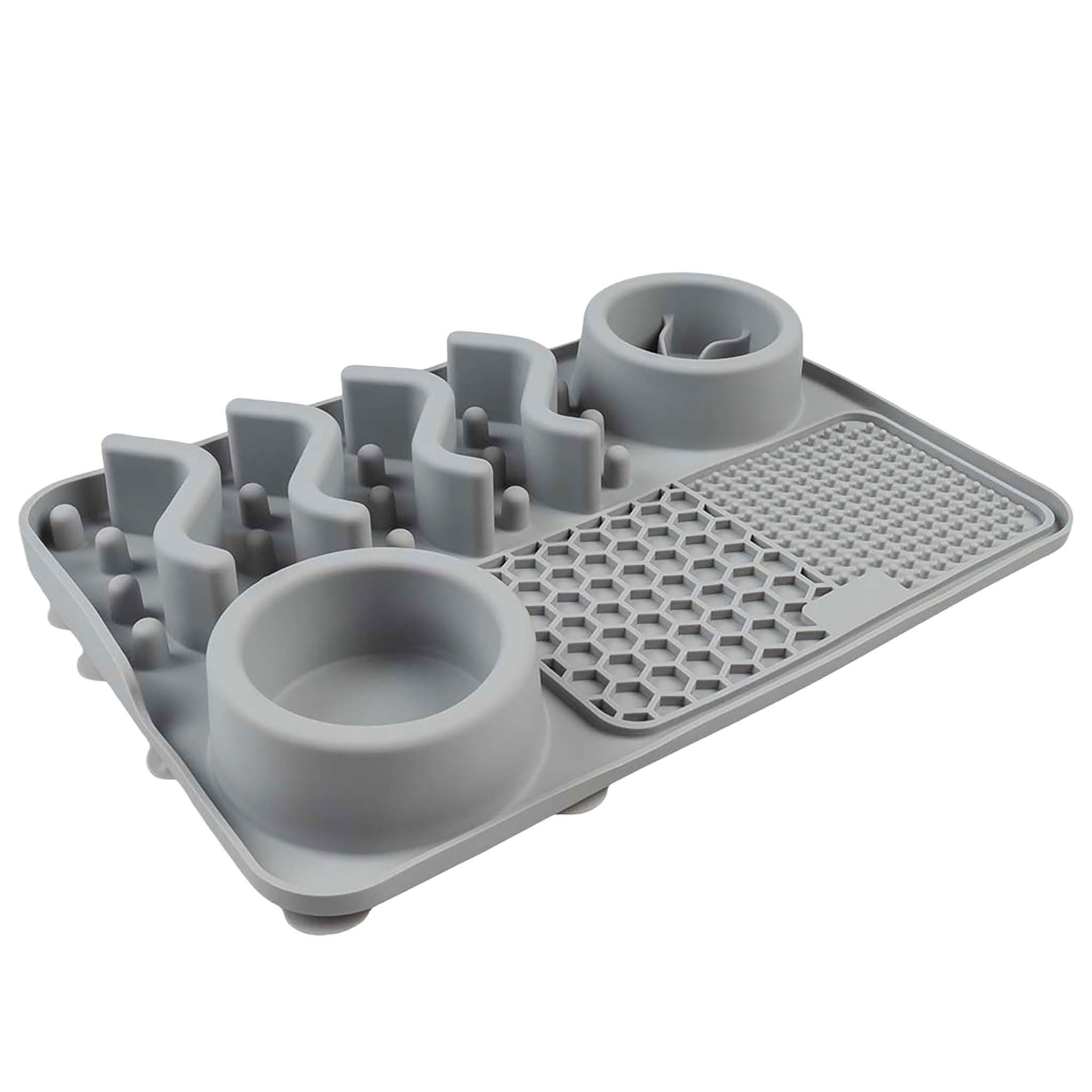 Laroy Group Antischlingnapf Duvoplus Anti Schlingnapf 4-in-1 aus Silikon - Schleckmatte, Silikon, Spülmaschinenfest und frostbeständig