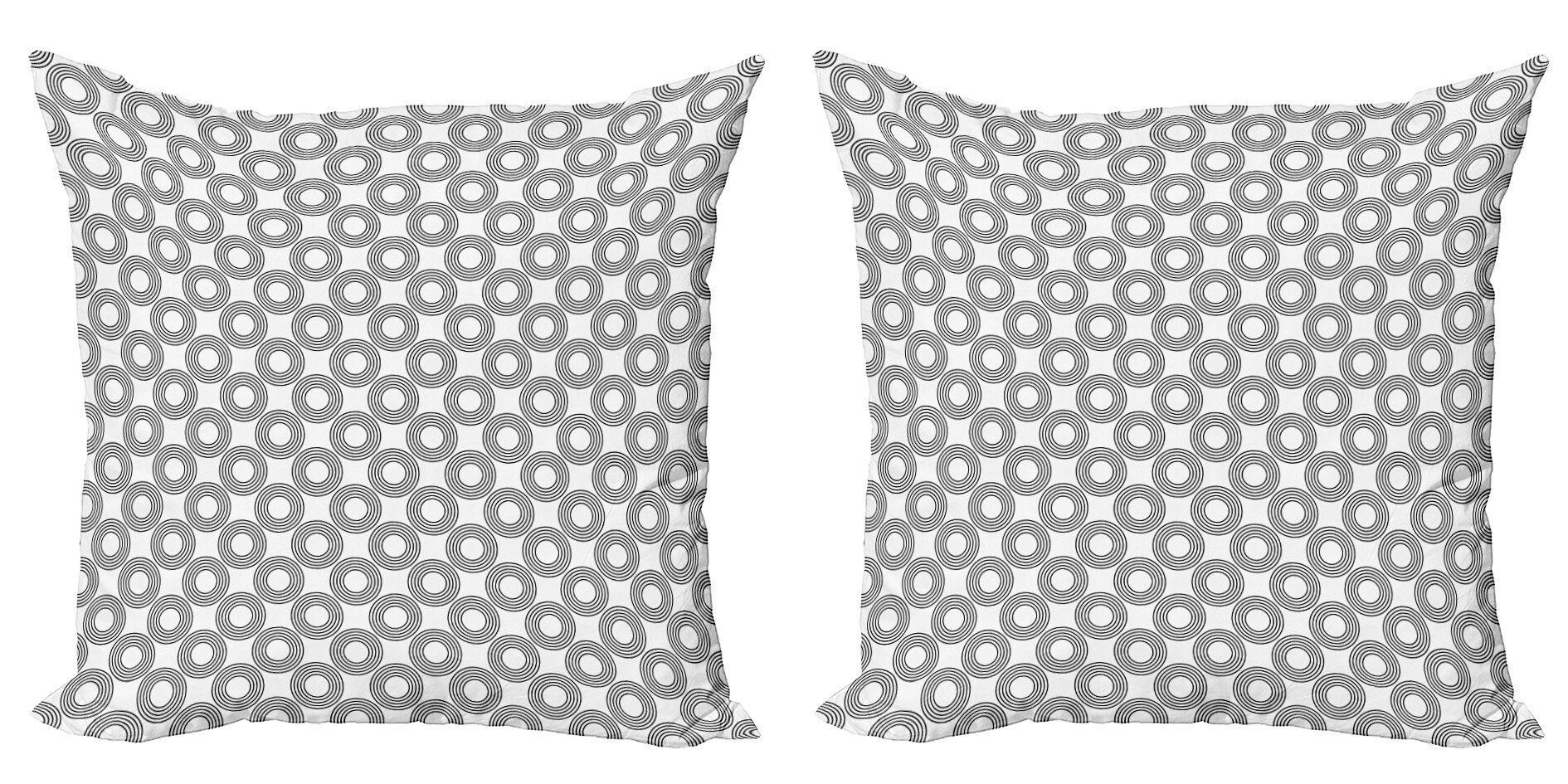 Accent Stück), Doppelseitiger Kissenbezüge Ringe Kurven Digitaldruck, Geometrisch Modern mit (2 Abakuhaus